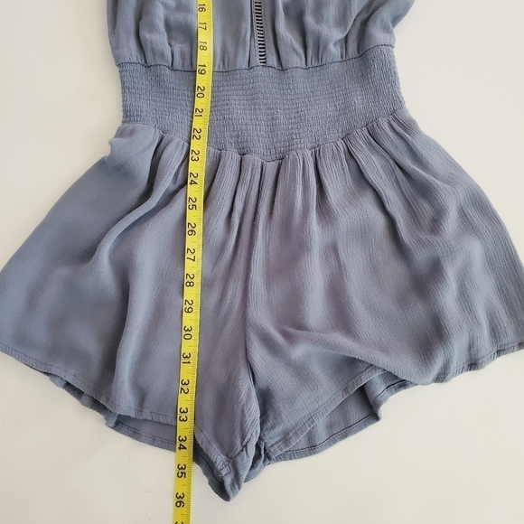 1010 * Abercrombie & Fitch Lace Romper Blue Size S - Picture 11 of 12